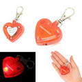 Flashing LED Heart Pet Pendant Keychain